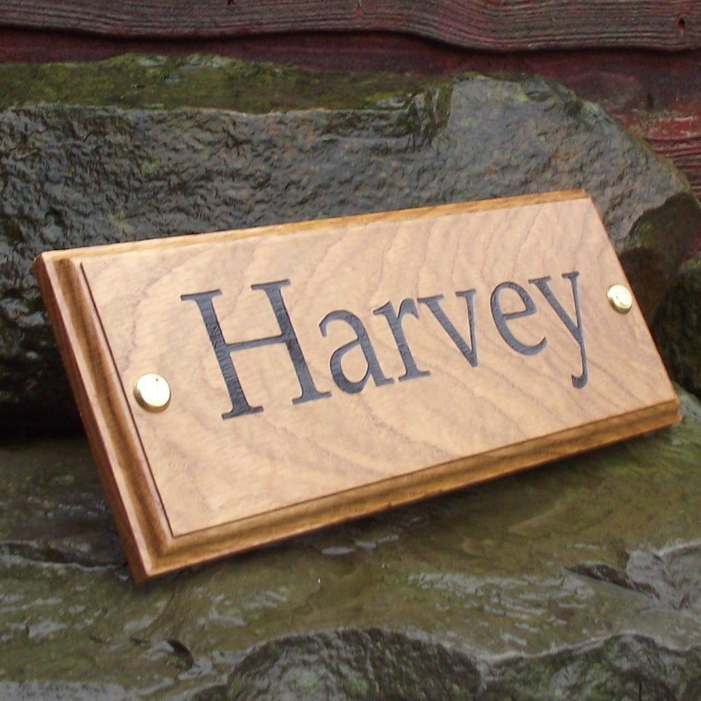 Oak Stable Name Plate Book Antiqua Font Stable Name Plates