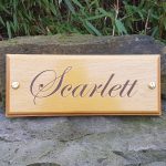 Stable Name Plate – Edwardian Font Front