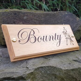 Stable Name Plate - Edwardian & Dressage Logo