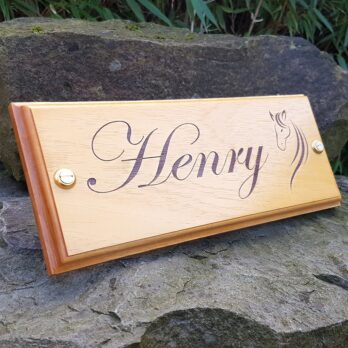 Stable Name Plate - Edwardian & Horse Logo