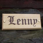 Stable Name Plate – Old English Font Front
