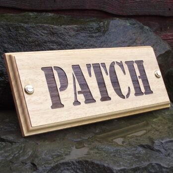 Stable Name Plate - Stencil Font