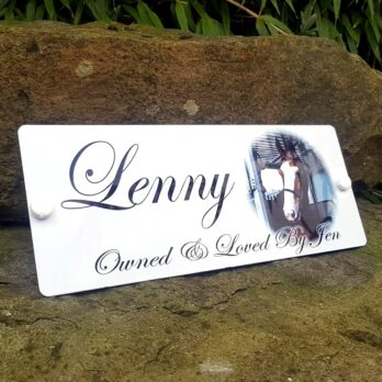 Aluminium Stable Name Plate - With Own Horse Photo