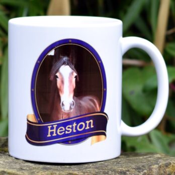 Horse Mug - Royal Blue Oval Banner