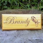 Stable Name Plate – Edwardian Jumping Horse Front View
