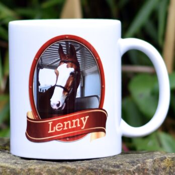 Horse Mug - Red Oval Banner