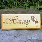 Stable Name Plate – Vivaldi  Jumping Horse Front View