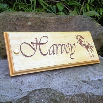 Stable Name Plate - Vivaldi & Jumping Horse
