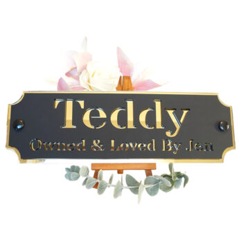 Acrylic-Stable-Name-Plate-Gold-Mirror-Text-Front