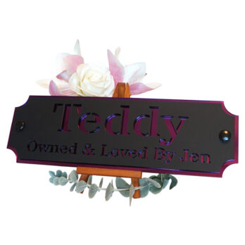 Acrylic-Stable-Name-Plate-Purple-Mirror-Text-Right