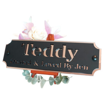 Acrylic-Stable-Name-Plate-Rose-Gold-Mirror-Text-Right