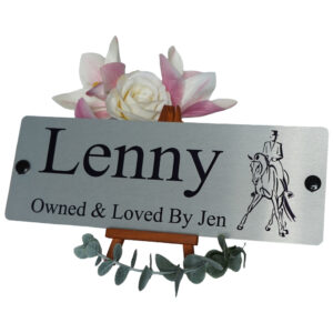 Aluminium-Silver-Stable-Name-Plain-Dressage-Logo-Right